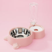 Double Bowl Automatic Feeder Drinking Water Pet Supplies