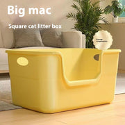 Oversized Splash-proof Cat Litter Box Oversized Open Semi-closed Cat Toilet