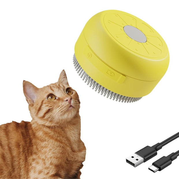 Cat Steam Brush Cat Hair Brush 3 In 1 Cat Steamy Brush Cleanser Rechargeable Silicone Steam Brush For Removing Tangled And Loose Hair  Cat Dog Steamy Brush For Massage