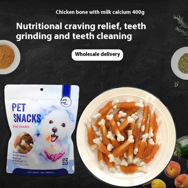 Pet Snack Chicken Wrapped Around Milk Bones 400g