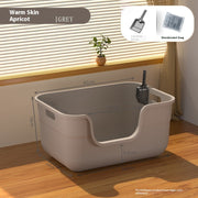 Oversized Splash-proof Cat Litter Box Oversized Open Semi-closed Cat Toilet